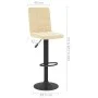 Kitchen stools 2 units cream velvet by , Kitchen stools - Ref: Foro24-335762, Price: 130,92 €, Discount: %