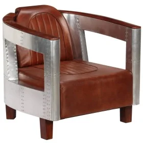 Echter brauner Ledersessel für Piloten von , Sessel - Ref: Foro24-247796, Preis: 524,76 €, Rabatt: %