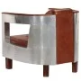 Sillon de aviador de cuero auténtico marrón de , Sillones - Ref: Foro24-247796, Precio: 524,76 €, Descuento: %