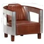 Echter brauner Ledersessel für Piloten von , Sessel - Ref: Foro24-247796, Preis: 524,76 €, Rabatt: %