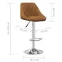 Brauner Samthocker für die Küche von , Küchenhocker - Ref: Foro24-335292, Preis: 90,69 €, Rabatt: %