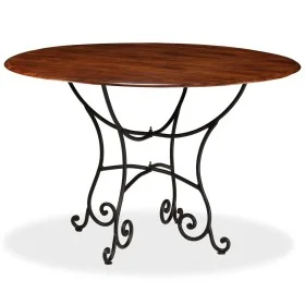 Solid acacia wood dining table with honey finish 120x76 cm by , Kitchen and dining tables - Ref: Foro24-245642, Price: 327,32...
