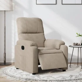 Sillón reclinable eléctrico tela de microfibra gris taupe de , Sillones - Ref: Foro24-3204915, Precio: 295,77 €, Descuento: %