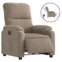 Electric reclining armchair in gray taupe microfiber fabric by , Armchairs - Ref: Foro24-3204915, Price: 295,77 €, Discount: %