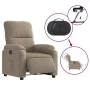 Electric reclining armchair in gray taupe microfiber fabric by , Armchairs - Ref: Foro24-3204915, Price: 295,77 €, Discount: %