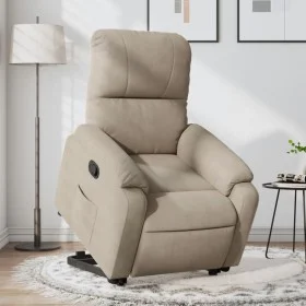 Reclining and elevating armchair in gray taupe microfiber fabric by , Armchairs - Ref: Foro24-3204929, Price: 328,65 €, Disco...