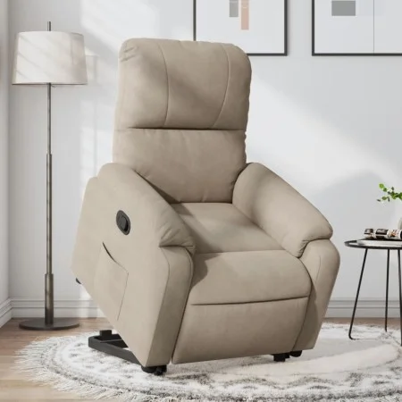 Verstellbarer Aufstehsessel aus grauem Taupe-Mikrofasergewebe. von , Sessel - Ref: Foro24-3204929, Preis: 328,65 €, Rabatt: %