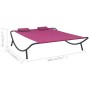 Tumbona de exterior de tela rosa de vidaXL, Camas para exteriores - Ref: Foro24-313532, Precio: 109,00 €, Descuento: %