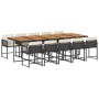 Set de comedor jardín 11 pzas con cojines ratán sintético negro de , Conjuntos de jardín - Ref: Foro24-3211479, Precio: 864,6...