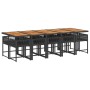 Set de comedor jardín 11 pzas con cojines ratán sintético negro de , Conjuntos de jardín - Ref: Foro24-3211479, Precio: 864,6...