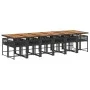 Garden dining set with 13-piece black synthetic rattan cushions. by , Garden sets - Ref: Foro24-3211491, Price: 971,07 €, Dis...