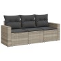 3-piece garden sofa set with gray synthetic rattan cushions by , Modular outdoor sofas - Ref: Foro24-3250999, Price: 225,69 €...