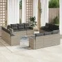 Garden sofa set 12 pieces and gray synthetic rattan cushions by , Modular outdoor sofas - Ref: Foro24-3251109, Price: 966,51 ...