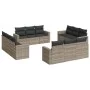 Garden sofa set 12 pieces and gray synthetic rattan cushions by , Modular outdoor sofas - Ref: Foro24-3251109, Price: 966,51 ...