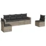 Garden sofa set 6 pieces and gray synthetic rattan cushions by , Modular outdoor sofas - Ref: Foro24-3251149, Price: 412,36 €...