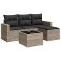 Garden sofa set and cushions 5 pieces light gray synthetic rattan by , Modular outdoor sofas - Ref: Foro24-3251219, Price: 33...