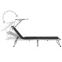 Folding sun loungers with awning 2 units aluminum and black textilene by vidaXL, Loungers - Ref: Foro24-312458, Price: 189,30...