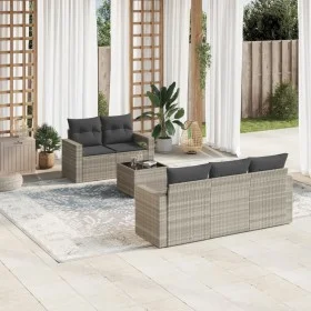 Garden sofa set 6 pieces and gray synthetic rattan cushions by , Modular outdoor sofas - Ref: Foro24-3251039, Price: 441,99 €...