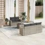 Garden sofa set 6 pieces and gray synthetic rattan cushions by , Modular outdoor sofas - Ref: Foro24-3251039, Price: 441,99 €...