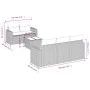 Garden sofa set 6 pieces and gray synthetic rattan cushions by , Modular outdoor sofas - Ref: Foro24-3251039, Price: 441,99 €...