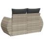 Garden sofa with light gray synthetic rattan cushions, 2 seats. by , Outdoor sofas - Ref: Foro24-366197, Price: 176,32 €, Dis...