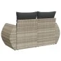 Garden sofa with light gray synthetic rattan cushions, 2 seats. by , Outdoor sofas - Ref: Foro24-366197, Price: 186,73 €, Dis...