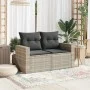 Sofá de jardín con cojines 2 plazas ratán sintético gris claro by , Outdoor sofas - Ref: Foro24-366195, Price: 173,15 €, Disc...