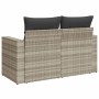 Sofá de jardín con cojines 2 plazas ratán sintético gris claro by , Outdoor sofas - Ref: Foro24-366195, Price: 179,32 €, Disc...