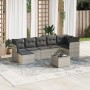 Garden sofa set 8 pieces and gray synthetic rattan cushions by , Garden sets - Ref: Foro24-3217982, Price: 536,93 €, Discount: %