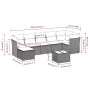 Garden sofa set 8 pieces and gray synthetic rattan cushions by , Garden sets - Ref: Foro24-3217982, Price: 527,84 €, Discount: %