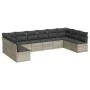 Set of 10-piece garden sofas with light gray synthetic rattan cushions by , Garden sets - Ref: Foro24-3218092, Price: 652,65 ...