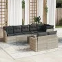 Garden furniture set 9 pieces and light gray synthetic rattan cushions by , Garden sets - Ref: Foro24-3219222, Price: 626,83 ...