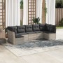 Gartensofa-Set, 7-teilig, mit Kissen, aus hellem grauem PE-Rattan. von , Gartensets - Ref: Foro24-3217432, Preis: 448,22 €, R...