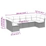 Gartensofa-Set, 7-teilig, mit Kissen, aus hellem grauem PE-Rattan. von , Gartensets - Ref: Foro24-3217432, Preis: 448,22 €, R...