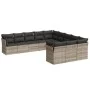 Gartensofagarnitur 11-teilig mit grauen Polstern aus synthetischem Rattan von , Gartensets - Ref: Foro24-3218412, Preis: 755,...