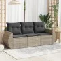 3-piece garden sofa set with gray synthetic rattan cushions by , Garden sets - Ref: Foro24-3253399, Price: 242,42 €, Discount: %