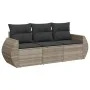 3-piece garden sofa set with gray synthetic rattan cushions by , Garden sets - Ref: Foro24-3253399, Price: 242,42 €, Discount: %