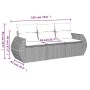 3-piece garden sofa set with gray synthetic rattan cushions by , Garden sets - Ref: Foro24-3253399, Price: 242,42 €, Discount: %
