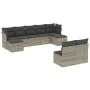 Garden furniture set 9 pieces and light gray synthetic rattan cushions by , Garden sets - Ref: Foro24-3218272, Price: 568,78 ...