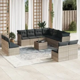 Set de sofás de jardín 12 pzas y cojines ratán sintético gris by , Garden sets - Ref: Foro24-3217832, Price: 788,90 €, Discou...