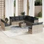 Set de sofás de jardín 12 pzas y cojines ratán sintético gris by , Garden sets - Ref: Foro24-3217832, Price: 788,90 €, Discou...