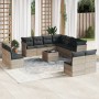 Set de sofás de jardín 12 pzas y cojines ratán sintético gris by , Garden sets - Ref: Foro24-3217832, Price: 773,21 €, Discou...