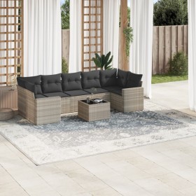 Garden sofa set 8 pieces and gray synthetic rattan cushions by , Modular outdoor sofas - Ref: Foro24-3251079, Price: 578,65 €...