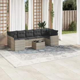 Garden sofa set 8 pieces and gray synthetic rattan cushions by , Modular outdoor sofas - Ref: Foro24-3251079, Price: 580,56 €...