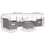 Garden sofa set 8 pieces and gray synthetic rattan cushions by , Garden sets - Ref: Foro24-3252279, Price: 579,98 €, Discount: %