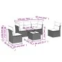 Garden sofa set 6 pieces and gray synthetic rattan cushions by , Garden sets - Ref: Foro24-3217362, Price: 410,26 €, Discount: %