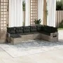 Garden sofa set 8 pieces and gray synthetic rattan cushions by , Garden sets - Ref: Foro24-3252899, Price: 554,36 €, Discount: %