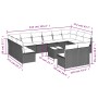 Set of garden sofas with 13 pieces of gray synthetic rattan cushions by , Garden sets - Ref: Foro24-3218382, Price: 882,11 €,...