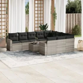 Garden sofa set 11 pieces and gray synthetic rattan cushions by , Modular outdoor sofas - Ref: Foro24-3251839, Price: 817,33 ...