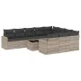 Garden sofa set 11 pieces and gray synthetic rattan cushions by , Modular outdoor sofas - Ref: Foro24-3251839, Price: 817,33 ...